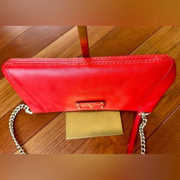 Kate Spade Berkshire Road Adela Leather Small Shoulder Bag in Poppy Red with COA - Picture 6 of 14